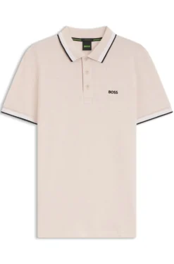 Cotton piqué polo shirt with logo details