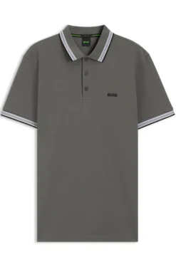 Cotton piqué polo shirt with logo details