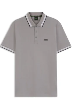 Cotton piqué polo shirt with logo details