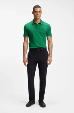 Cotton piqué polo shirt with logo details