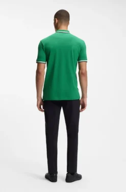 Cotton piqué polo shirt with logo details