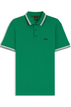 Cotton piqué polo shirt with logo details