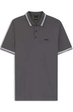 Cotton piqué polo shirt with logo details