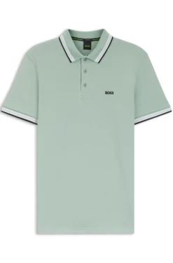Cotton piqué polo shirt with logo details
