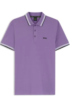 Cotton piqué polo shirt with logo details