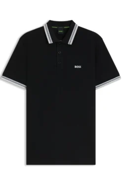 Cotton piqué polo shirt with logo details