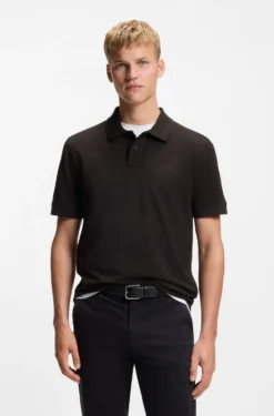 Cotton-piqué polo shirt with logo detail
