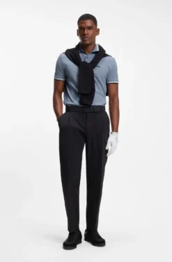 Cotton piqué polo shirt with logo details
