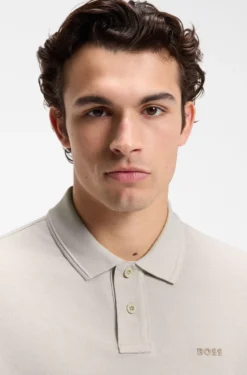 Cotton-piqué polo shirt with logo detail