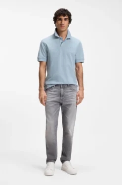 Cotton-piqué polo shirt with logo detail