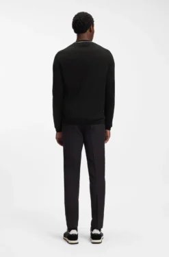 Cotton sweater with contrast logo