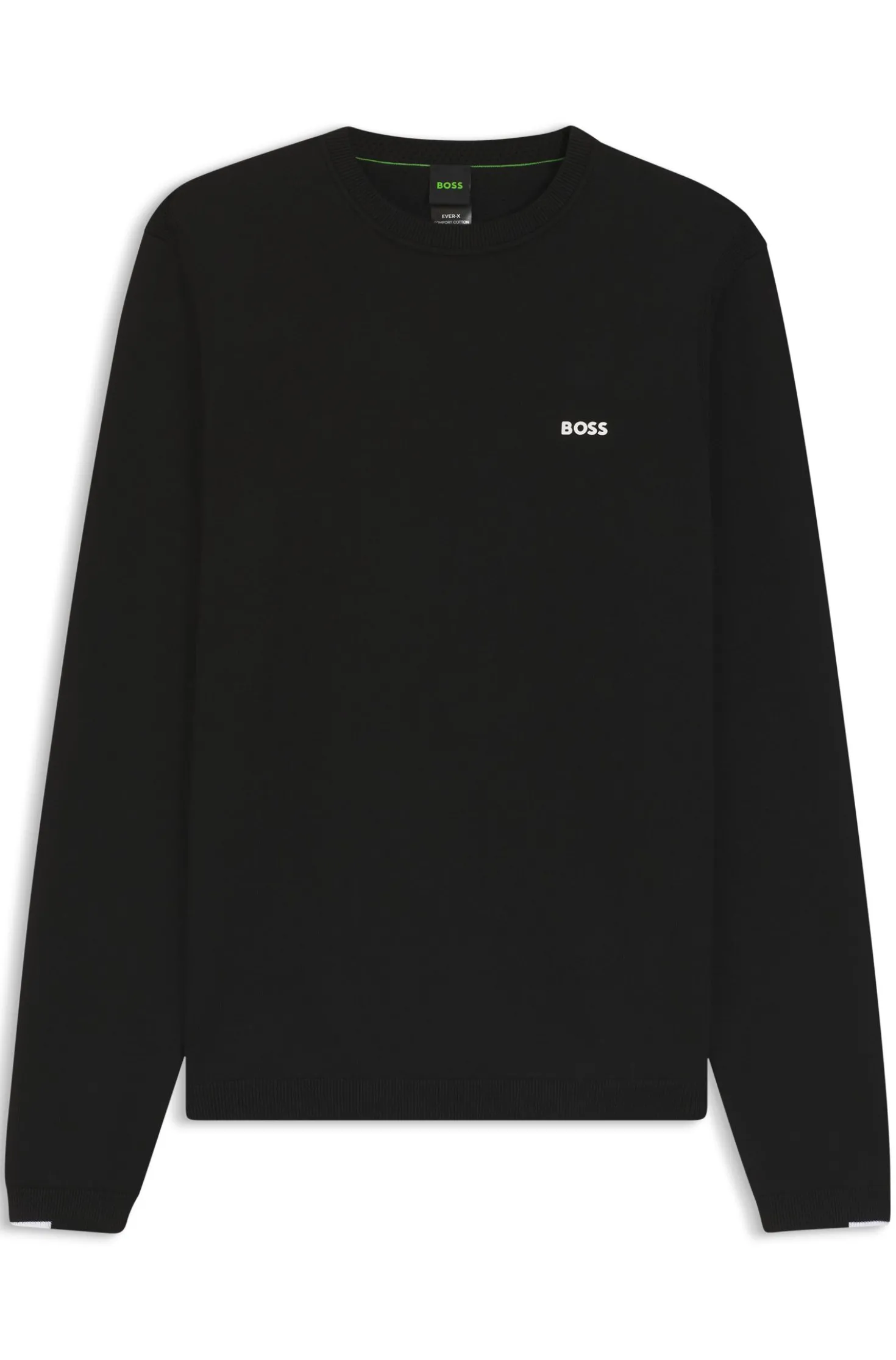 Cotton sweater with contrast logo