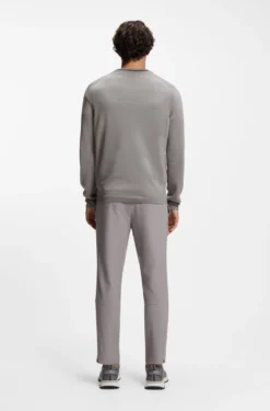 Cotton sweater with contrast logo