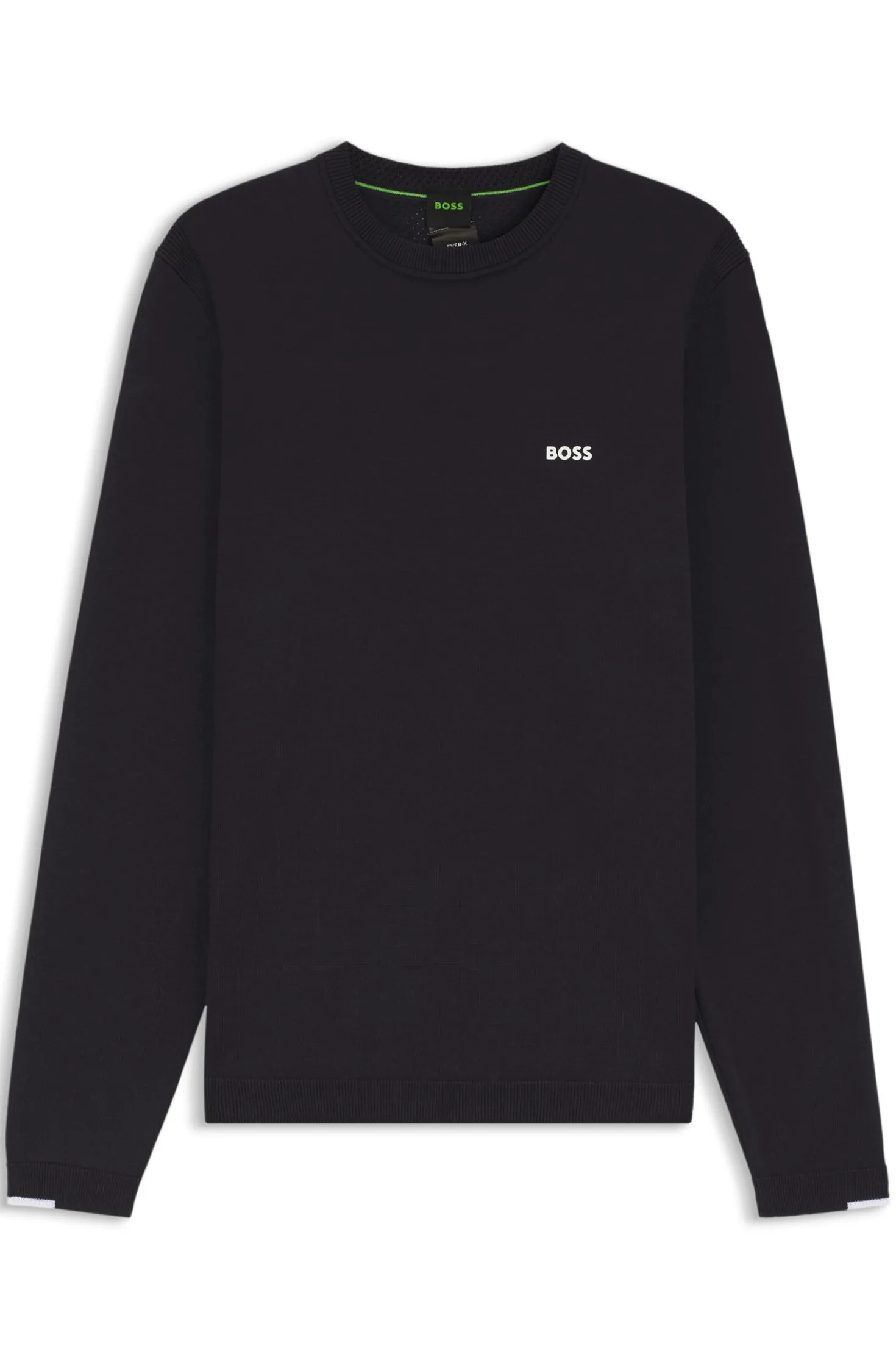 Cotton sweater with contrast logo
