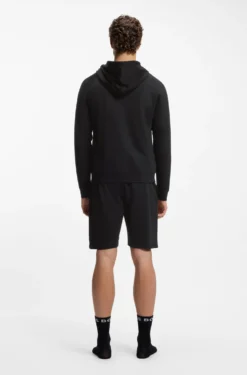 Cotton-terry hoodie with contrast zip