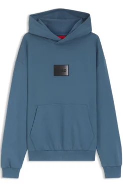 Cotton-terry hoodie with gradient logo