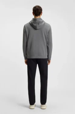 Cotton-terry hoodie with logo patch
