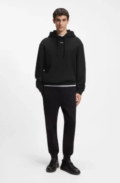 Cotton-terry hoodie with logo print