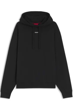 Cotton-terry hoodie with logo print