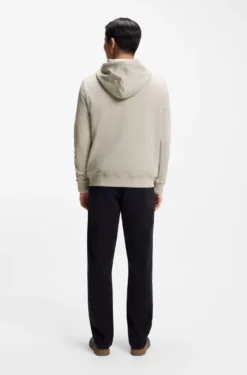 Cotton-terry hoodie with logo patch