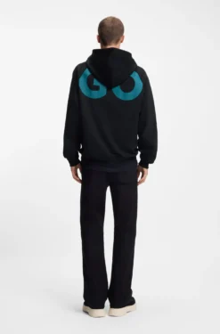 Cotton-terry hoodie with logo print