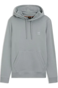 Cotton-terry hoodie with logo patch