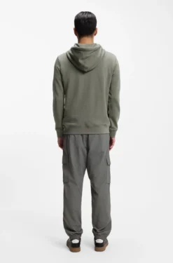 Cotton-terry hoodie with logo patch