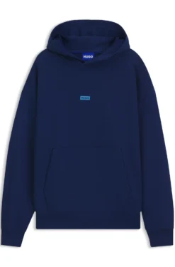 Cotton-terry loose-fit hoodie with logo details