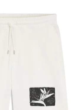 Cotton-terry shorts with artwork patch