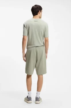 Cotton-terry shorts with logo print