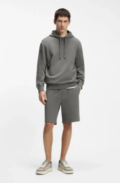 Cotton-terry shorts with logo print