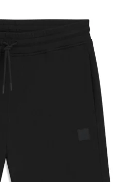 Cotton-terry shorts with logo patch
