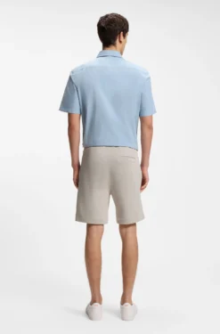 Cotton-terry shorts with logo patch