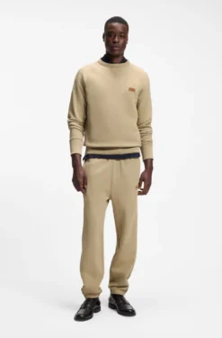 Cotton-terry sweatshirt with logo badge