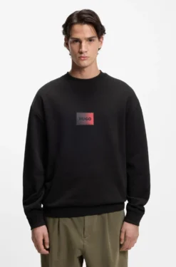 Cotton-terry sweatshirt with gradient logo