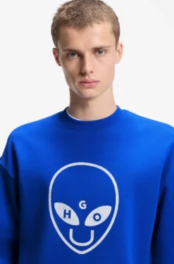 Cotton-terry sweatshirt with logo artwork