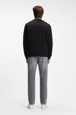 Cotton-terry sweatshirt with logo patch