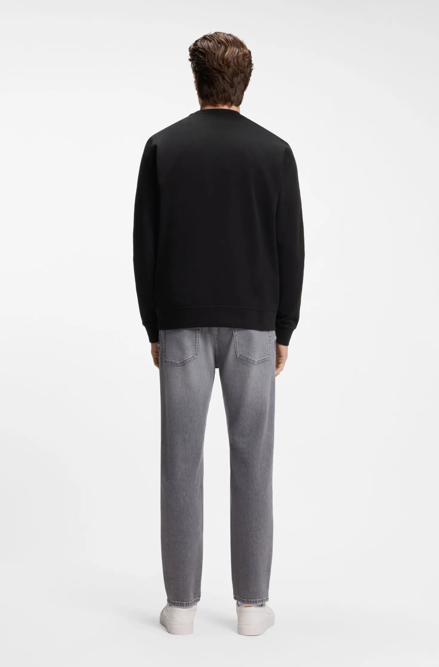 Cotton-terry sweatshirt with logo patch