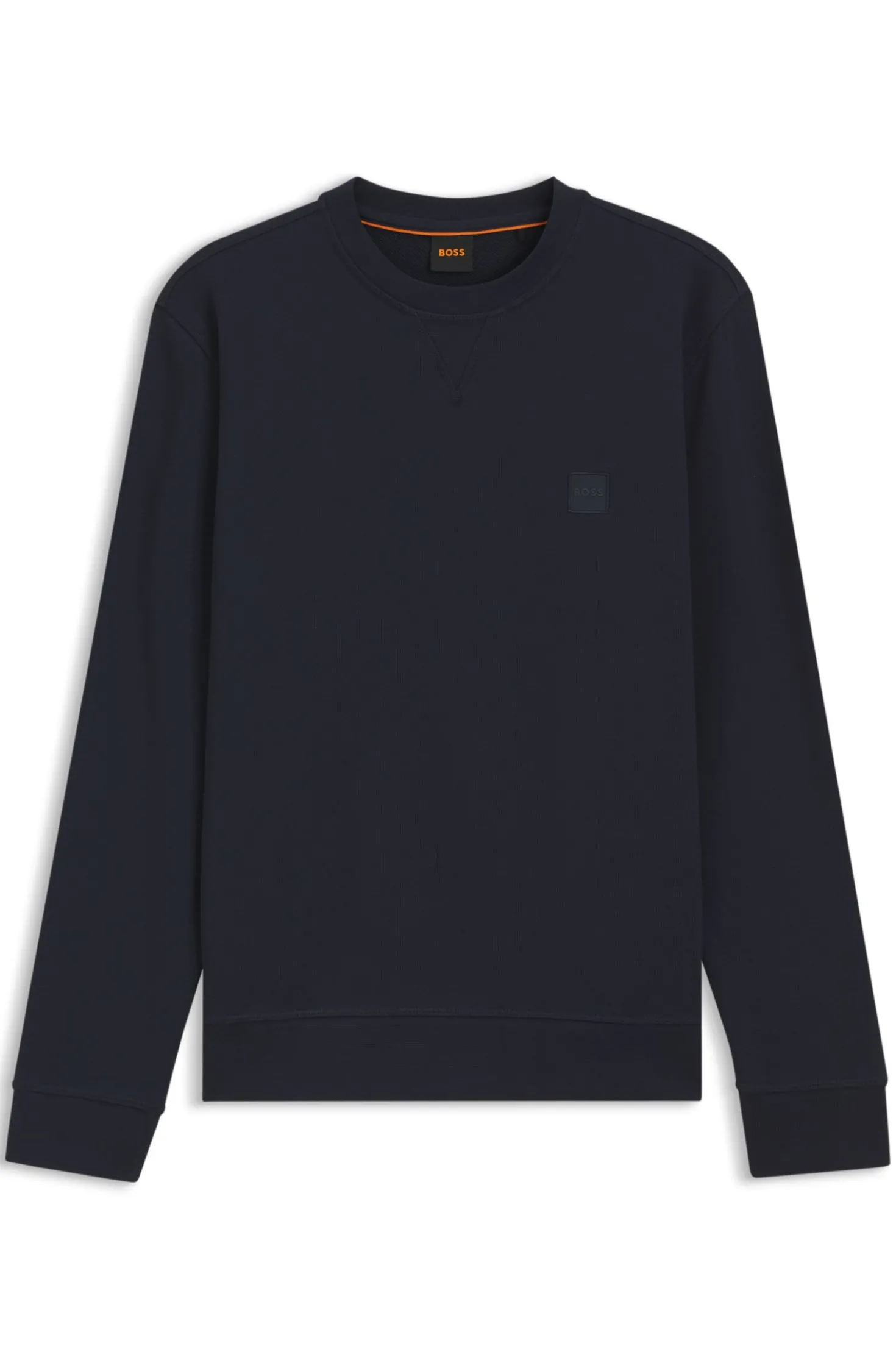 Cotton-terry sweatshirt with logo patch