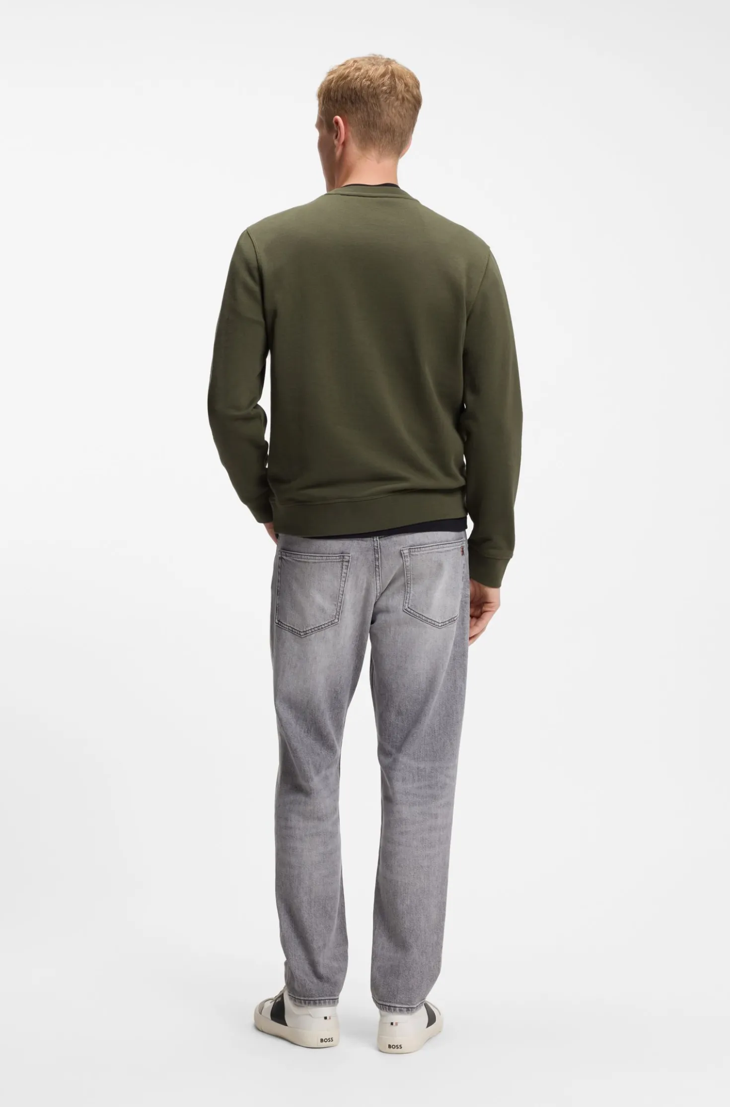 Cotton-terry sweatshirt with logo patch