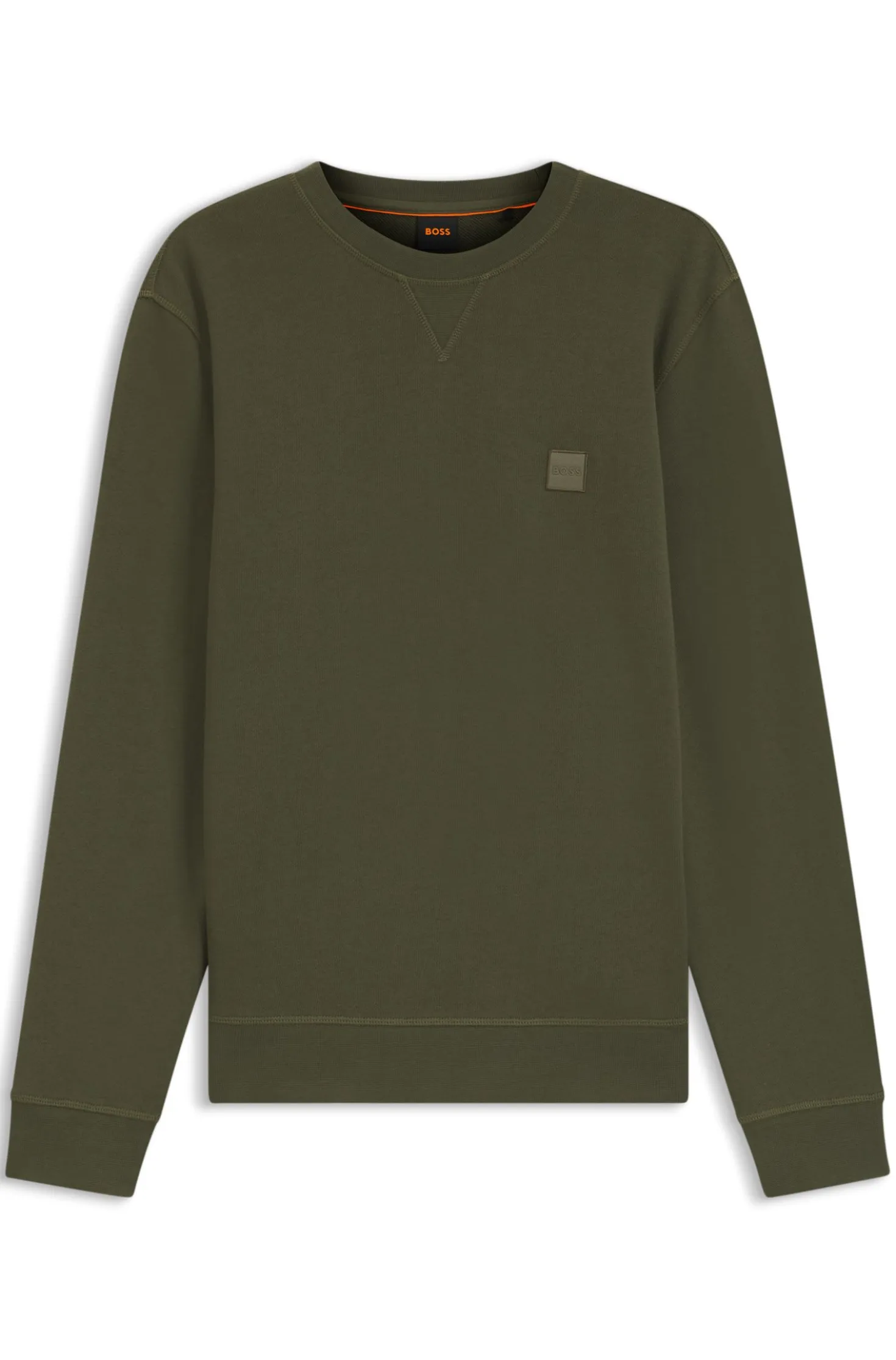 Cotton-terry sweatshirt with logo patch