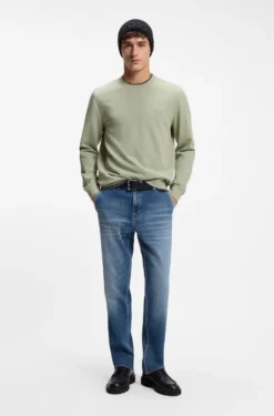 Cotton-terry sweatshirt with logo patch