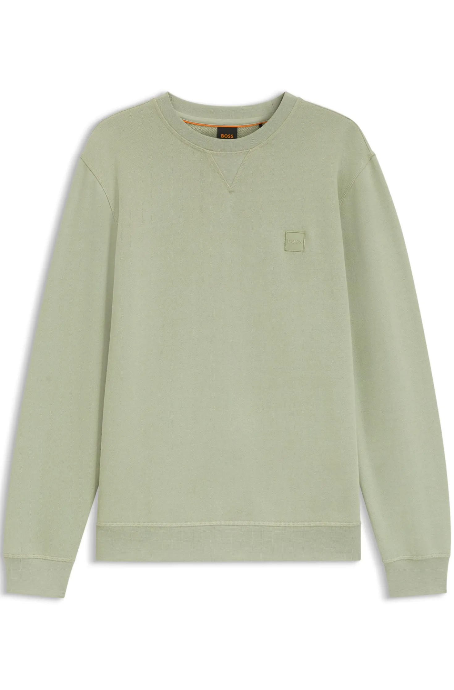 Cotton-terry sweatshirt with logo patch