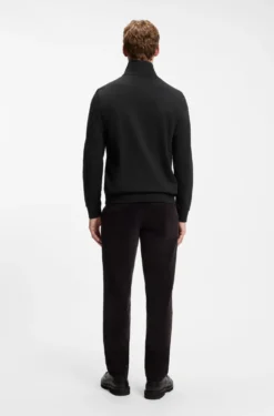 Cotton-terry sweatshirt with zip collar