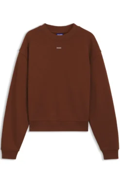 Cotton-terry sweatshirt with logo badge