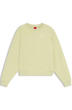 Cotton-terry sweatshirt with embroidered logo