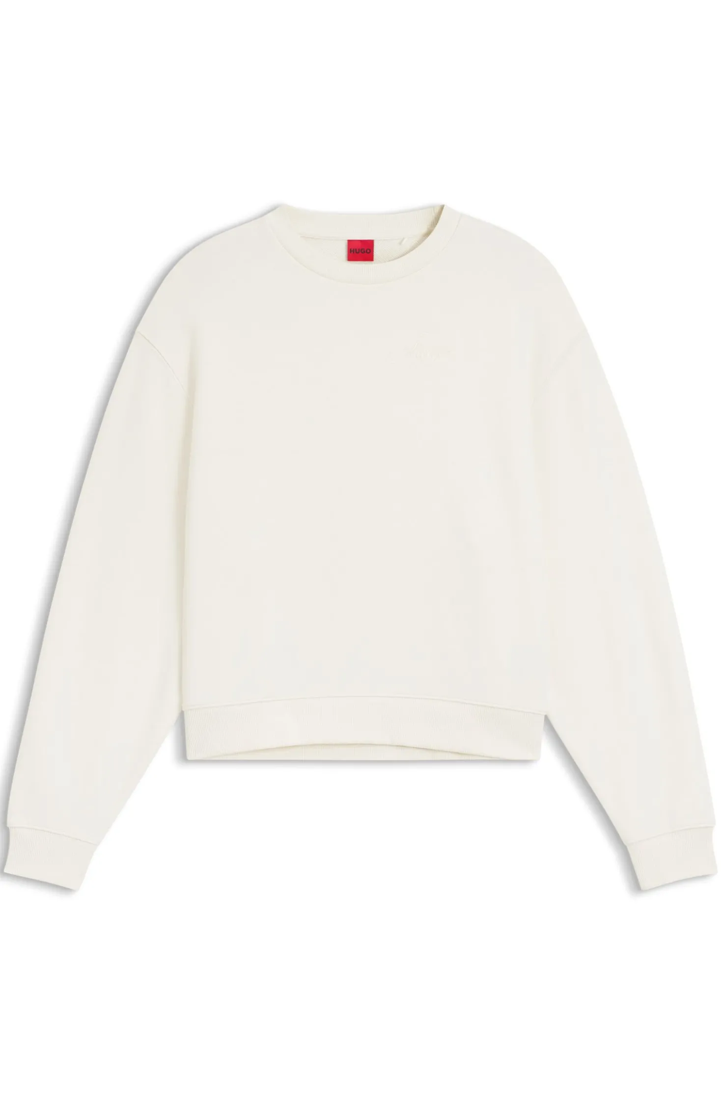 Cotton-terry sweatshirt with embroidered logo