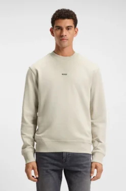Cotton-terry sweatshirt with logo print