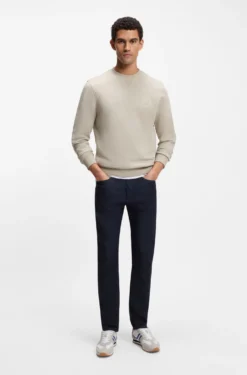 Cotton-terry sweatshirt with logo patch