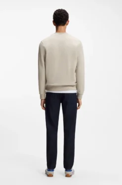 Cotton-terry sweatshirt with logo patch